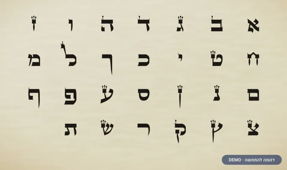 דוגמת כתב בית יוסף — ספר תורה (דמו)
